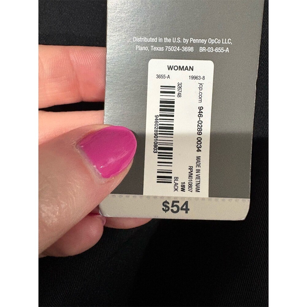 Worthington Dress Pants Womens Size 18W Black High Rise Straight Leg - Picture 5 of 7